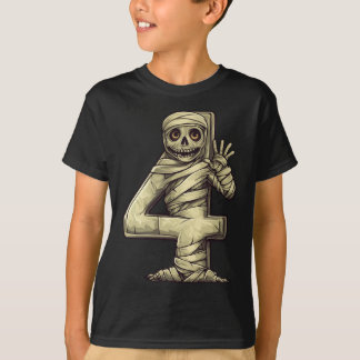 4 Mummy Halloween-tema 4 år gamla barn T Shirt