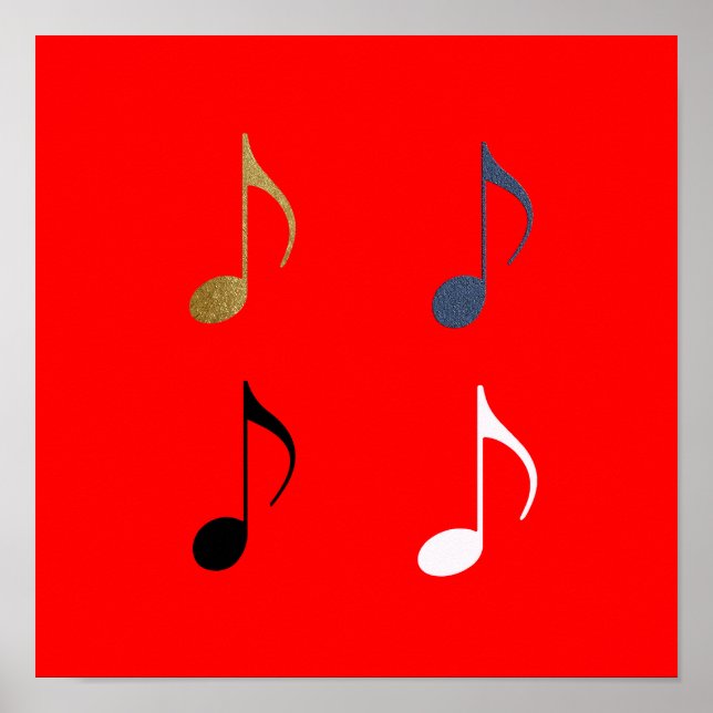 4 musik noter decor poster (Framsidan)
