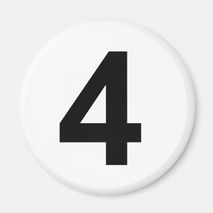 4 - nummer fyra magnet