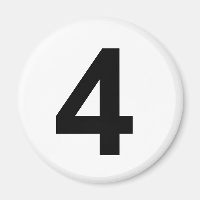 4 - nummer fyra magnet (Framsidan)