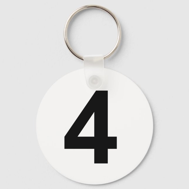 4 - nummer fyra nyckelring (Framsida)