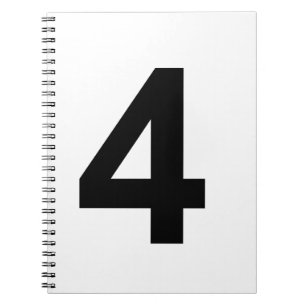 4 - numrera fyra anteckningsbok