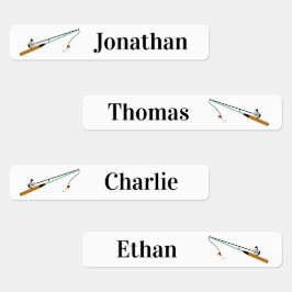 4 Olika Namn Rod Pole Järn på etiketter