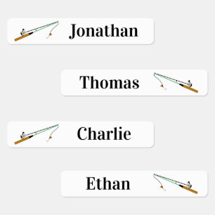 4 Olika Namn Rod Pole Järn på etiketter