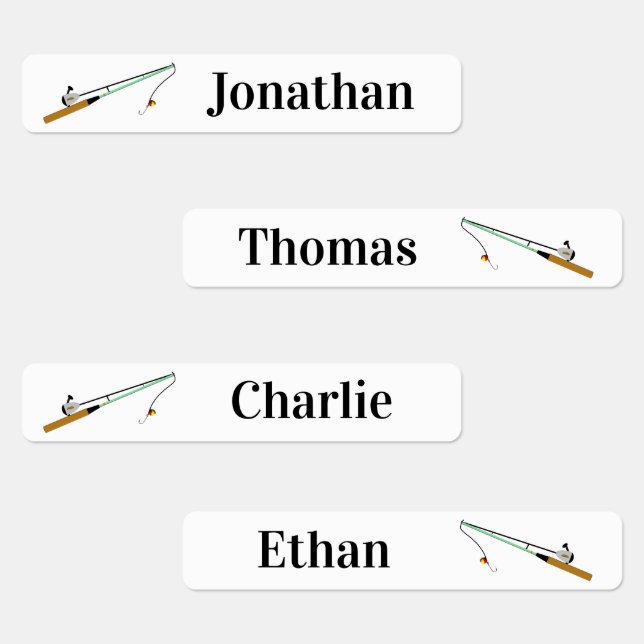 4 Olika Namn Rod Pole Järn på etiketter (Grupp)