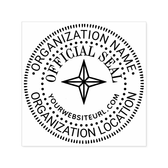 4 P2-stjärnig Officiell för allmän Anpassningsbar, Självfärgande Stämpel (Design)