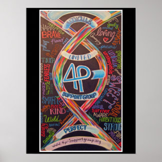 4 p-Ord kollage Poster