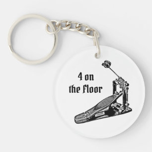 4 på Golv Kick Drum Bass Pedal Drummer Keych
