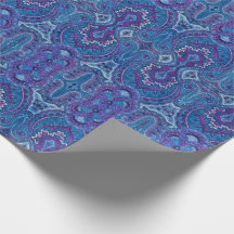 4 Paisley i blått