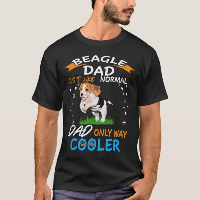 4 Pappa - Beagle Pappa Cooler Beagle T Shirt (Framsida)