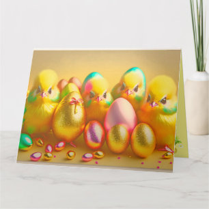 4 Påsk-kycklingsamling Kort