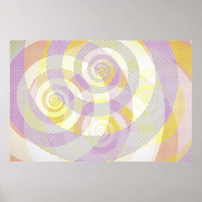 4 Pataphysical Overlapping Spiralsn var 3 Poster (Framsidan)