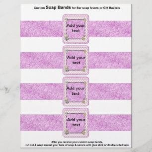 4 per lakan-Pub-soap Bands Baby Shower-Papper favo Reklamblad