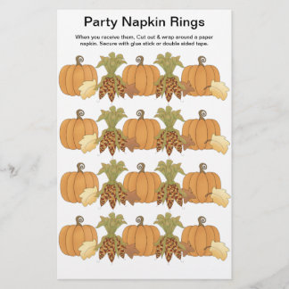 4 per lakan Thanksgiving Pappersservett Ringar Flygblad