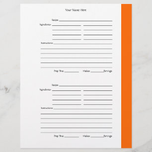 4 per sida - Orange 2-sidiga mottagarsidor Reklamblad