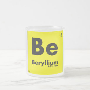 4 periodiskt bord för Beryllium   av inslag Frostad Glasmugg
