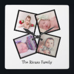 4 Personlig för fotokollage Fyrkantig Klocka<br><div class="desc">4 Fotokollage Personlig Mallväggklocka ...  lägg helt enkelt till egna foton och  till den underbara väggklockan ...  som är lätta att anpassa ...  anpassadets fotomallklocka från Ricaso - perfektens presentidéer</div>