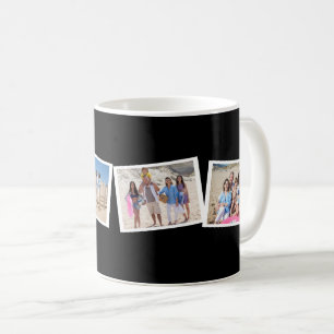 4 Personlig för fotokollage-mall Kaffemugg