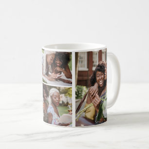 4 personlig för fotokollage-mall kaffemugg