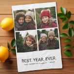 4 Photo Black White-minimalister - det bästa året  Kökshandduk<br><div class="desc">Använda ditt favoritfoto eller bilder om du vill göra roligten  med vänner.</div>