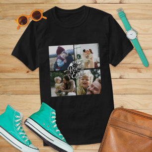 4 Photo Collage Family Memory Fars dag T Shirt