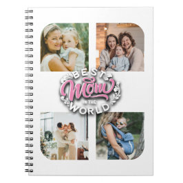 4 Photo Collage Family Memory Mors dag Anteckningsbok