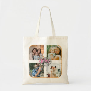 4 Photo Collage Family Memory Mors dag Tygkasse