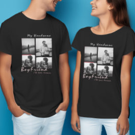 4-Photo Collage Forever Boykompis Valentine-dagen T Shirt