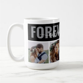 4 Photo Collage Forever Love Couple Names Kaffemugg