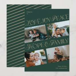 4 Photo Collage Minimalist Chrismtas Helgdag Card Julkort