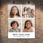 4 Photo Collage-minimalister - Bästa året någonsin Poster<br><div class="desc">Använda ditt favoritfoto eller bilder om du vill göra roligten  med vänner. En minimalistisk design med bara bilder och ett textblock.</div>