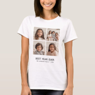 4 Photo Collage-minimalister - Bästa året någonsin T Shirt