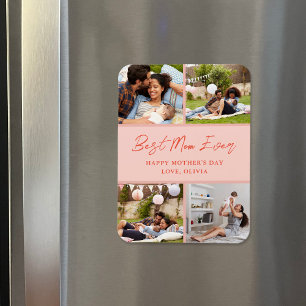 4 Photo Collage Mors dag Gift Magnet