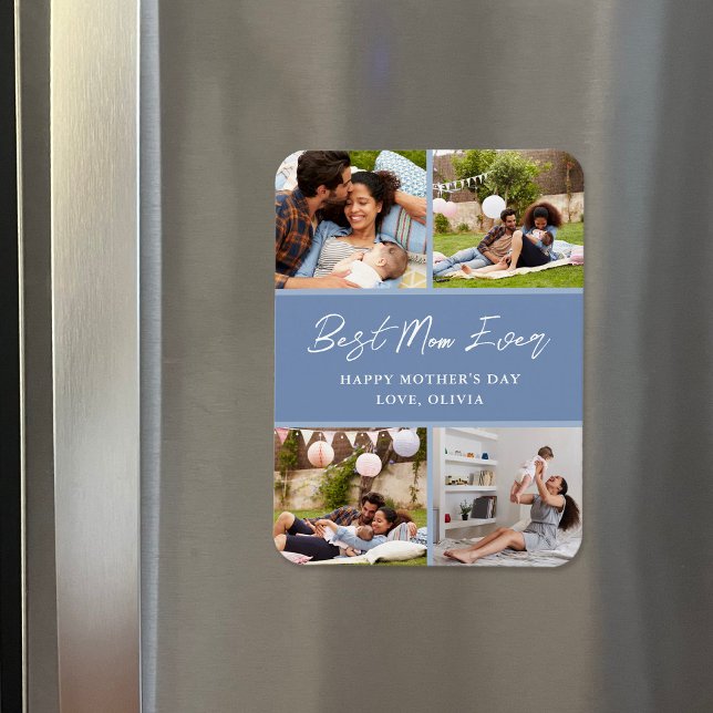 4 Photo Collage Mors dag Gift Magnet (Skapare uppladdad)