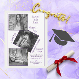 4 Photo Collage Personlig Studenten Meddelande