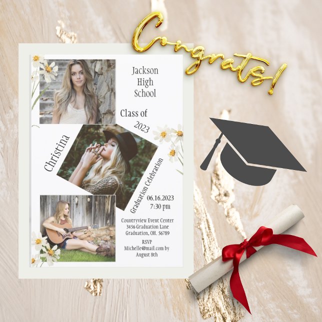 4 Photo Collage Personlig White Studenten Meddelande (Skapare uppladdad)
