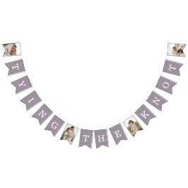 4 Photo Förlovningsfest Lila Bunting Flaggor