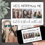 4 Photo Funny Bridesmaid/Maid of honor Frieri Inbjudningar<br><div class="desc">Ett tänkbart sätt att be din vän att din speciella dag är att ge henne en snyggt anpassad fotokollage-gåva som hon kan spara som en keepsaké. Den här chicen är ett modernt frieri inbjudningskort en elegant att säga "kommer du att vara min maid of honor / bridesmaid?" All bilder och...</div>