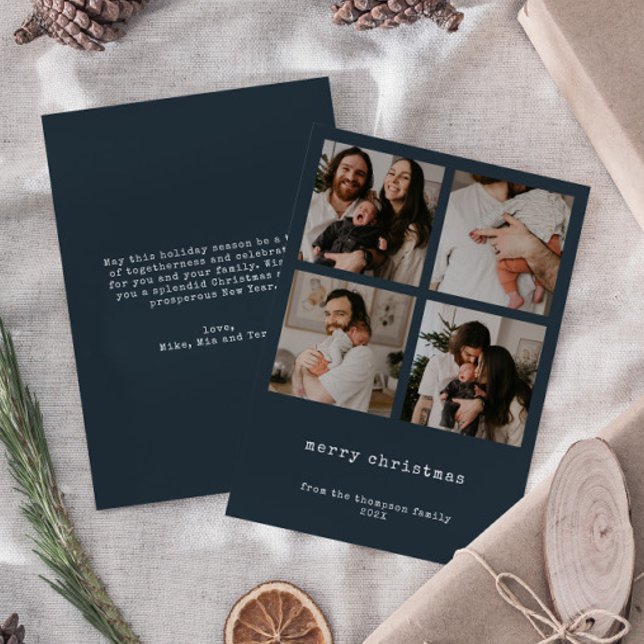 4 Photo God jul Mörk Azure Helgdag Card Julkort (Skapare uppladdad)