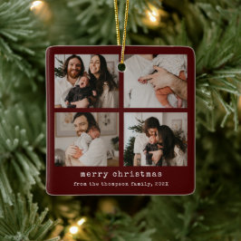 4 Photo God jul Mörk Red Helgdag Julgransprydnad Keramik
