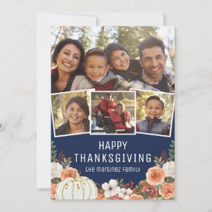 4 Photo Happy thanksgiving Helgdag Card Julkort