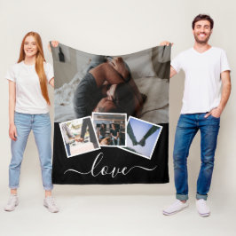 4 Photo Kärlek Personlig Fleecefilt