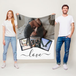 4 Photo Kärlek Personlig Fleecefilt