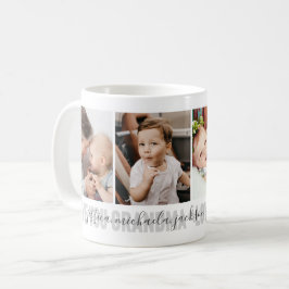 4-Photo Kärlek You Grandma Grandchildren's Namn Kaffemugg