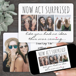 4 Photo Maid of honor eller Bridesmaid Frieri Funn Inbjudningar