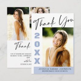 4 PHOTO Modern enkel, minimalistisk Studenten Tack Kort