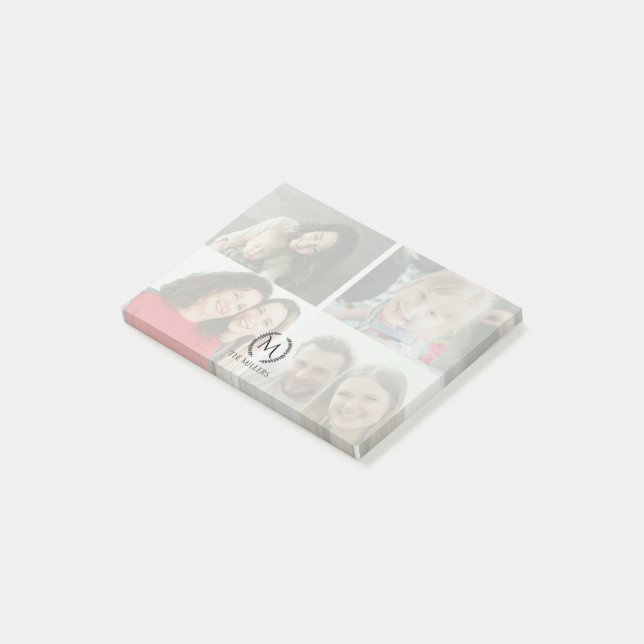 4 Photo Monogram Personalize Post-it Notes (Vinklad)