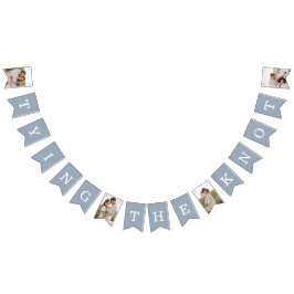 4 Photo Rehearsal Dinner Dusty Blue Bunting Flaggo Vimplar