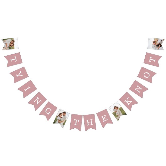 4 Photo Rehearsal Dinner Dusty Ro Bunting Flaggor (Alla)