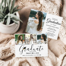 4 Photo Studenten Collage Simple Modern Script Meddelande